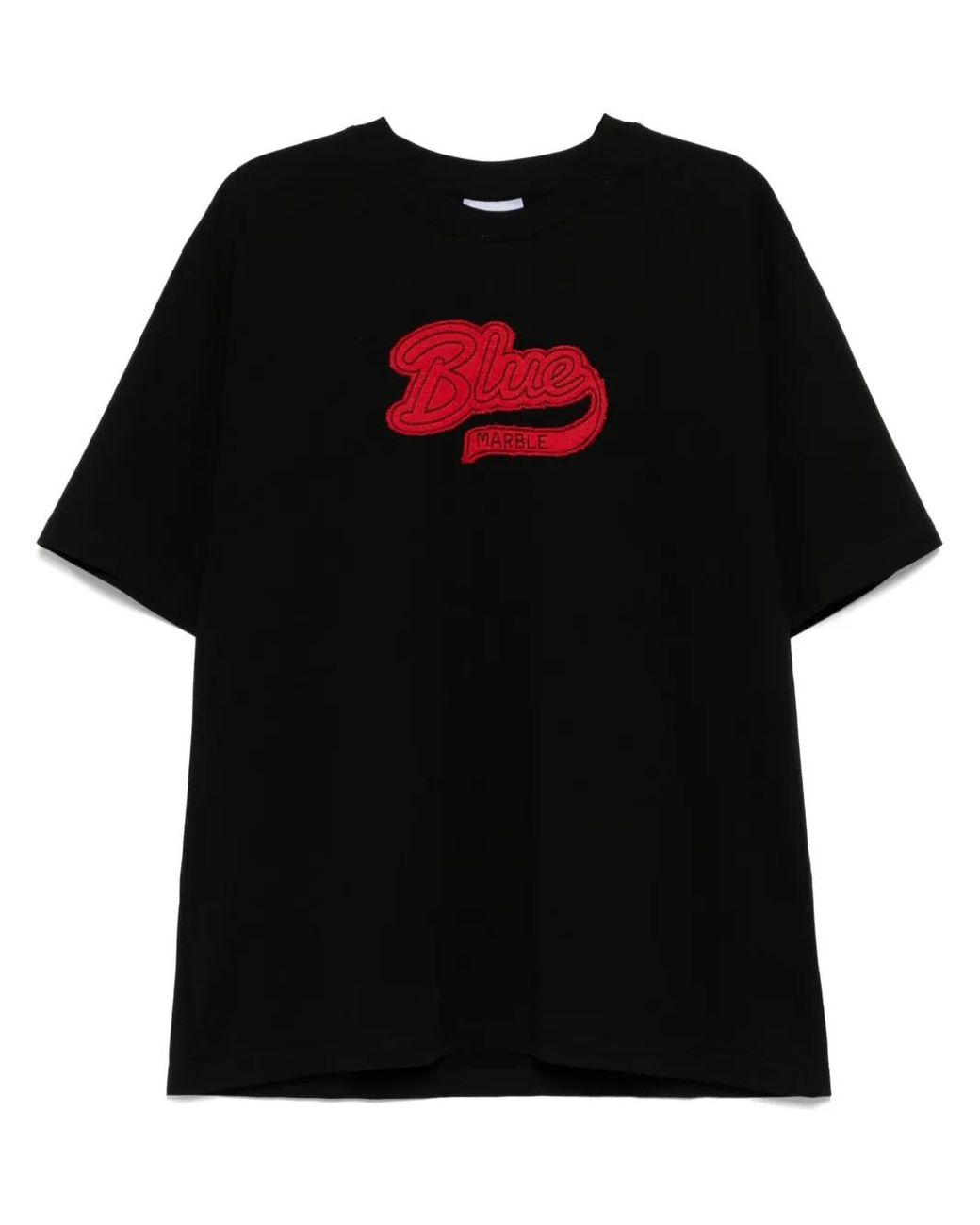 Bluemarble Black Logo Patch T-Shirt for men