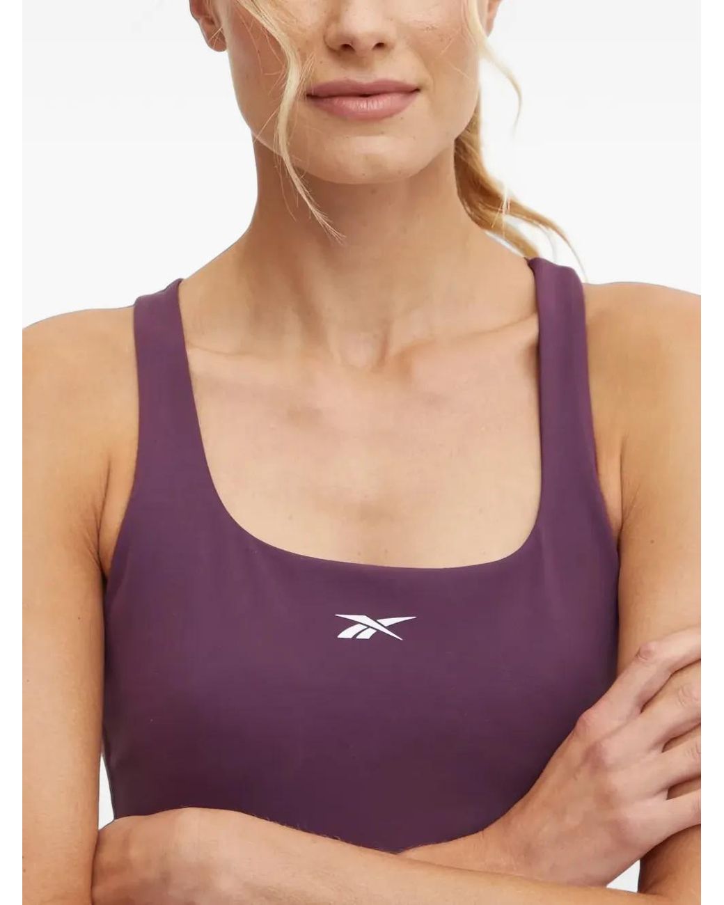 Reebok Purple Crossed Straps Bra