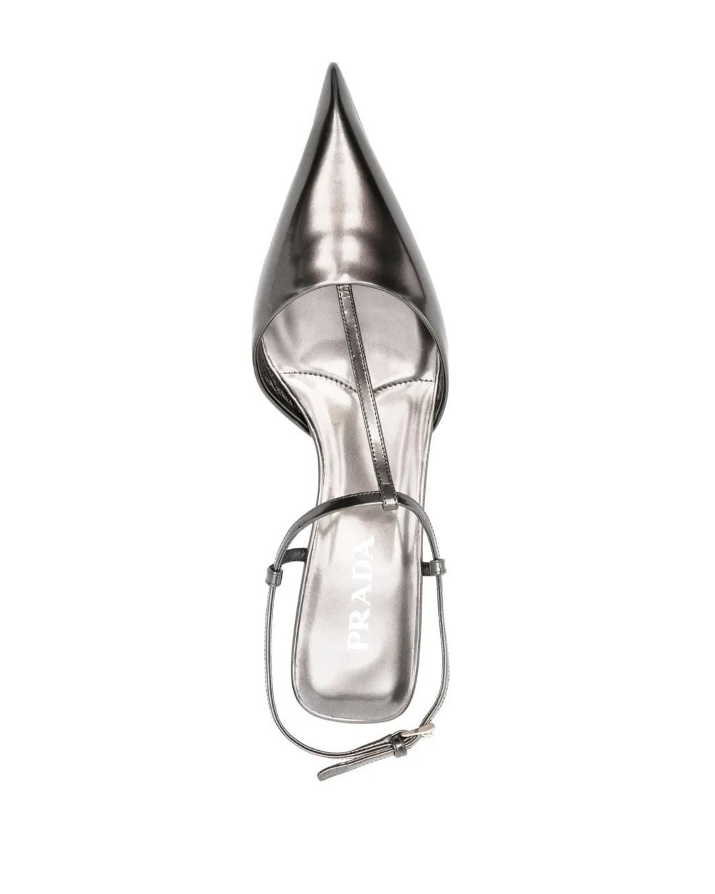 Prada Metallic Logo-Detail Mules