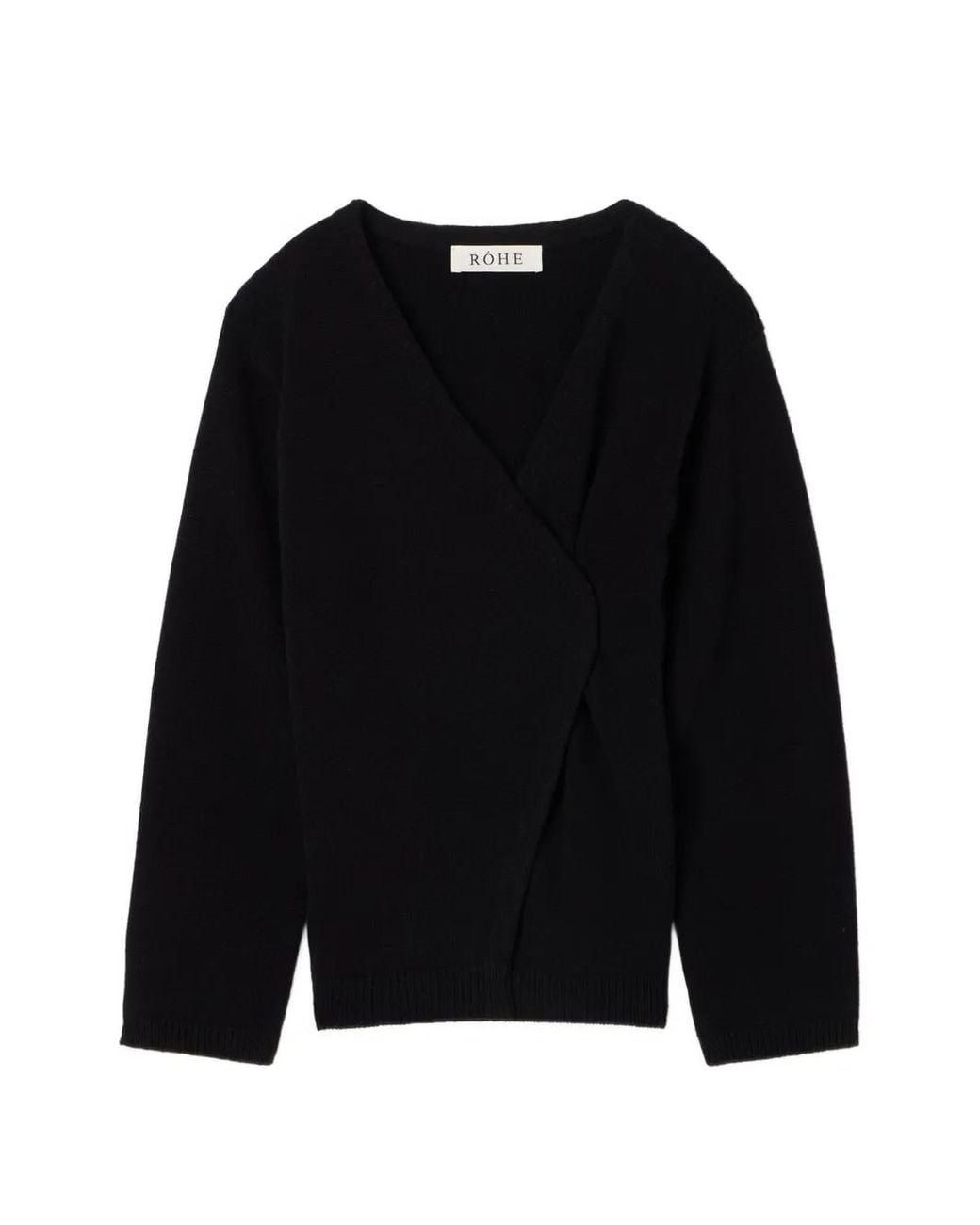 Rohe Black Pin-Fastening V-Neck Cardigan