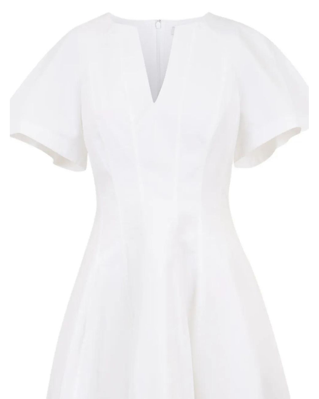 Jonathan Simkhai White V-Neck Mini Dress