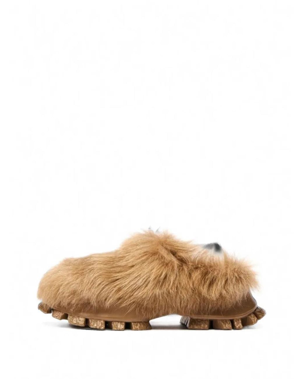 AMI Brown Joia Paris Faux-Fur Sneakers