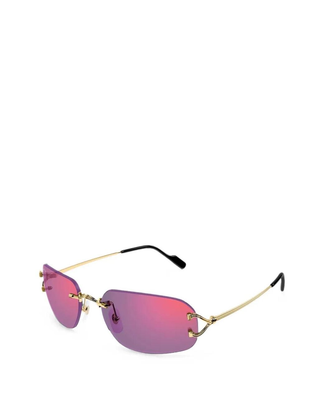 Cartier Pink C De Cartier Rimless Sunglasses