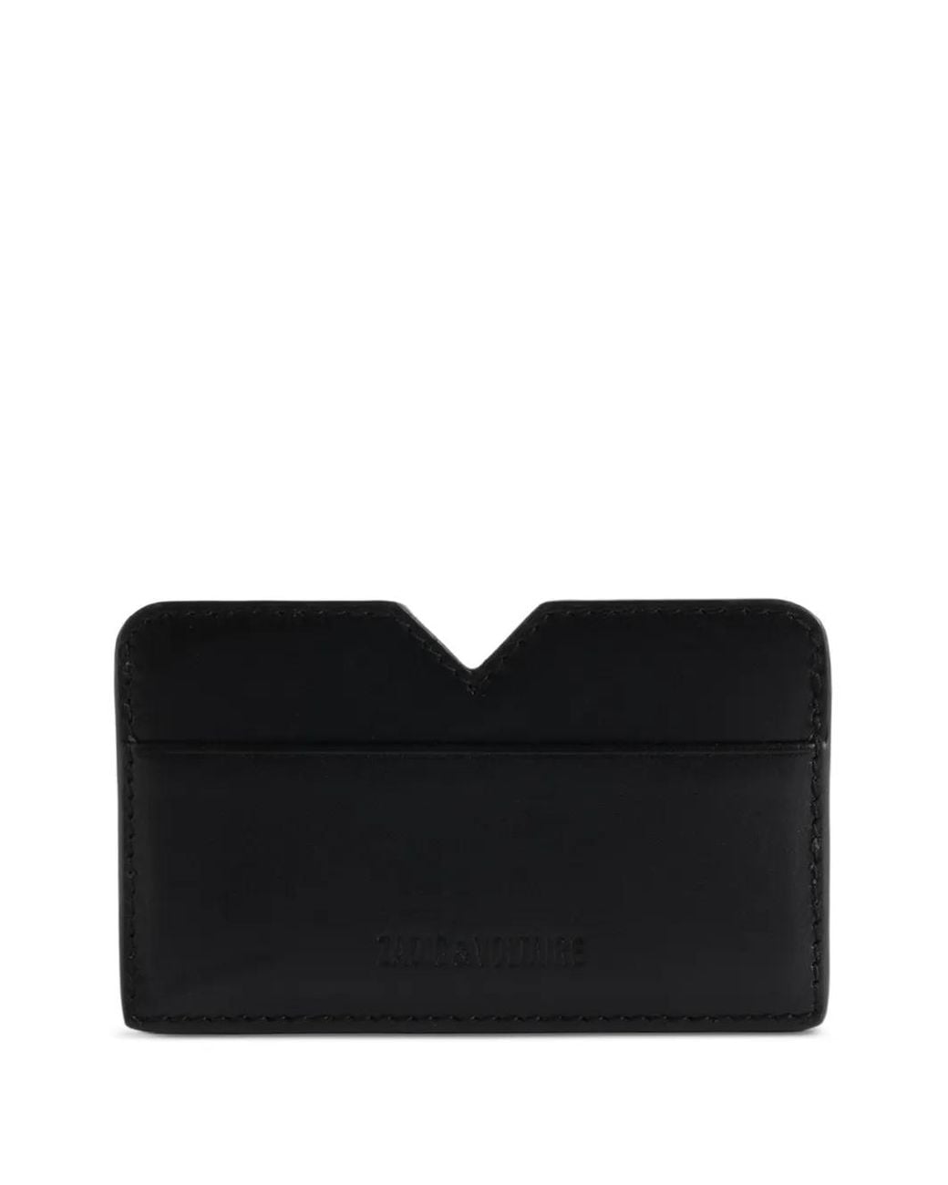 Zadig & Voltaire Black V-Cut Multipass Card Holder