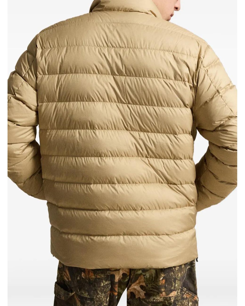 Polo Ralph Lauren Natural Quilted Mock-Neck Jacket for men