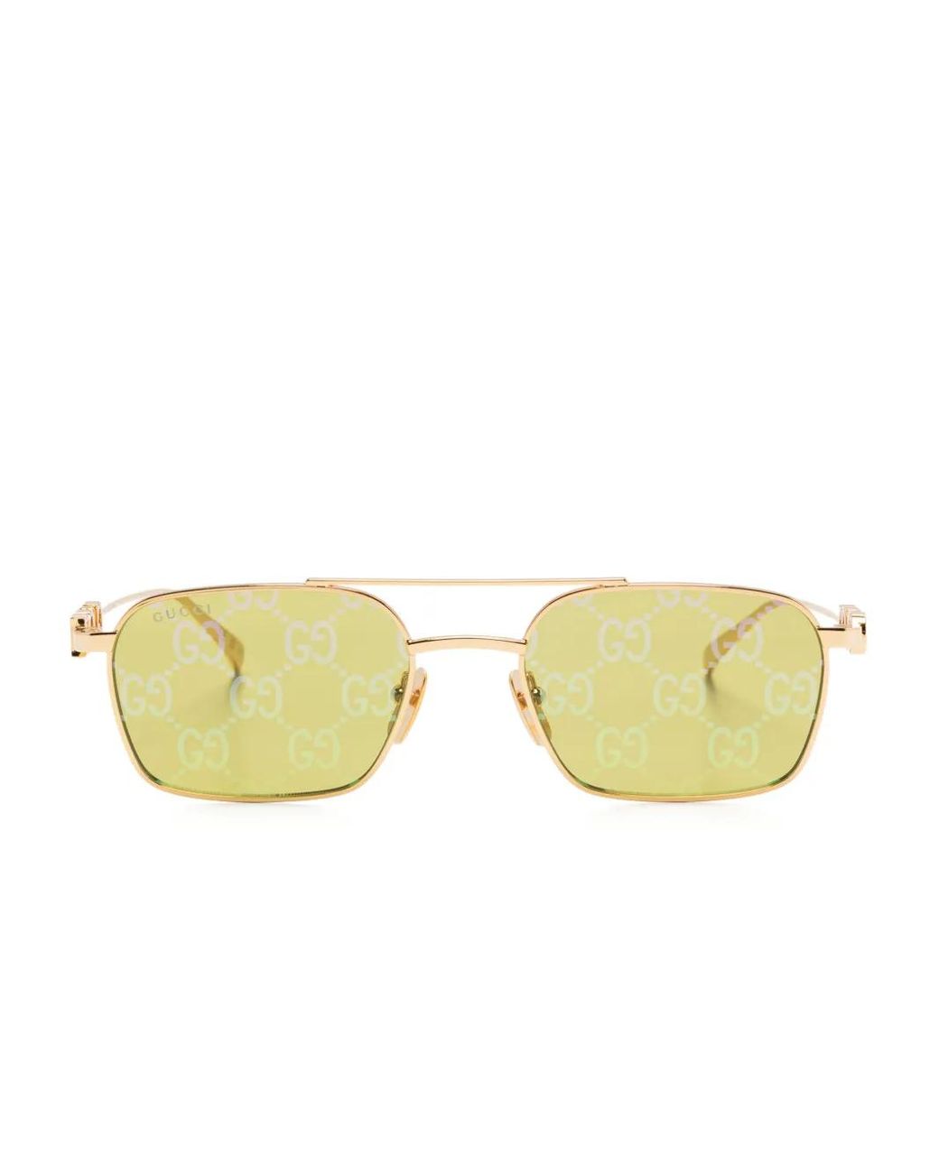 Gucci Yellow Getönte Pilotenbrille
