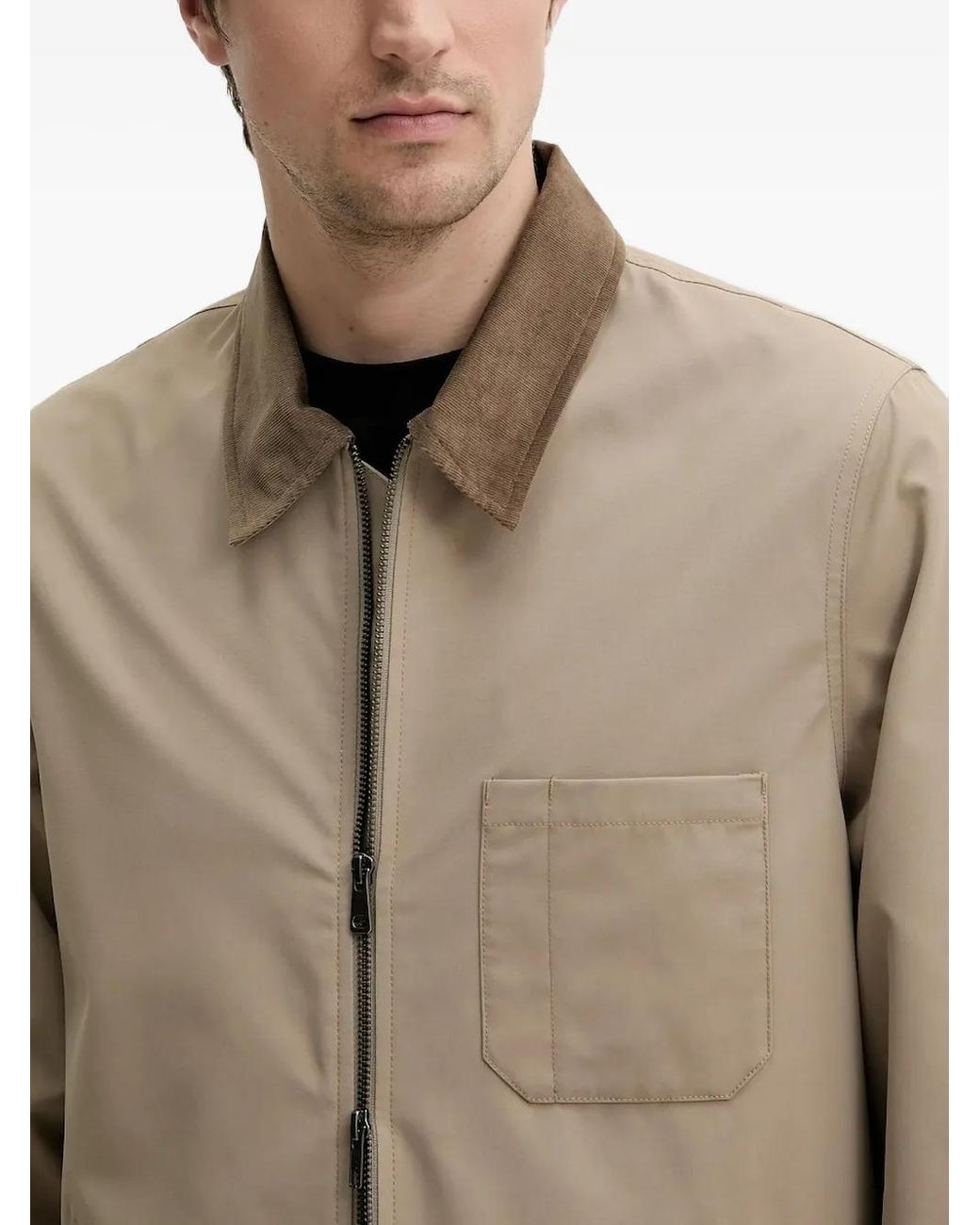 Chaqueta Con Cremallera Y Cuello De Pana Samsøe & Samsøe de hombre de color Natural