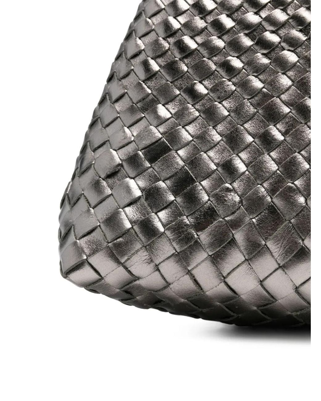 Dragon Diffusion White Woven Leather Shoulder Bag