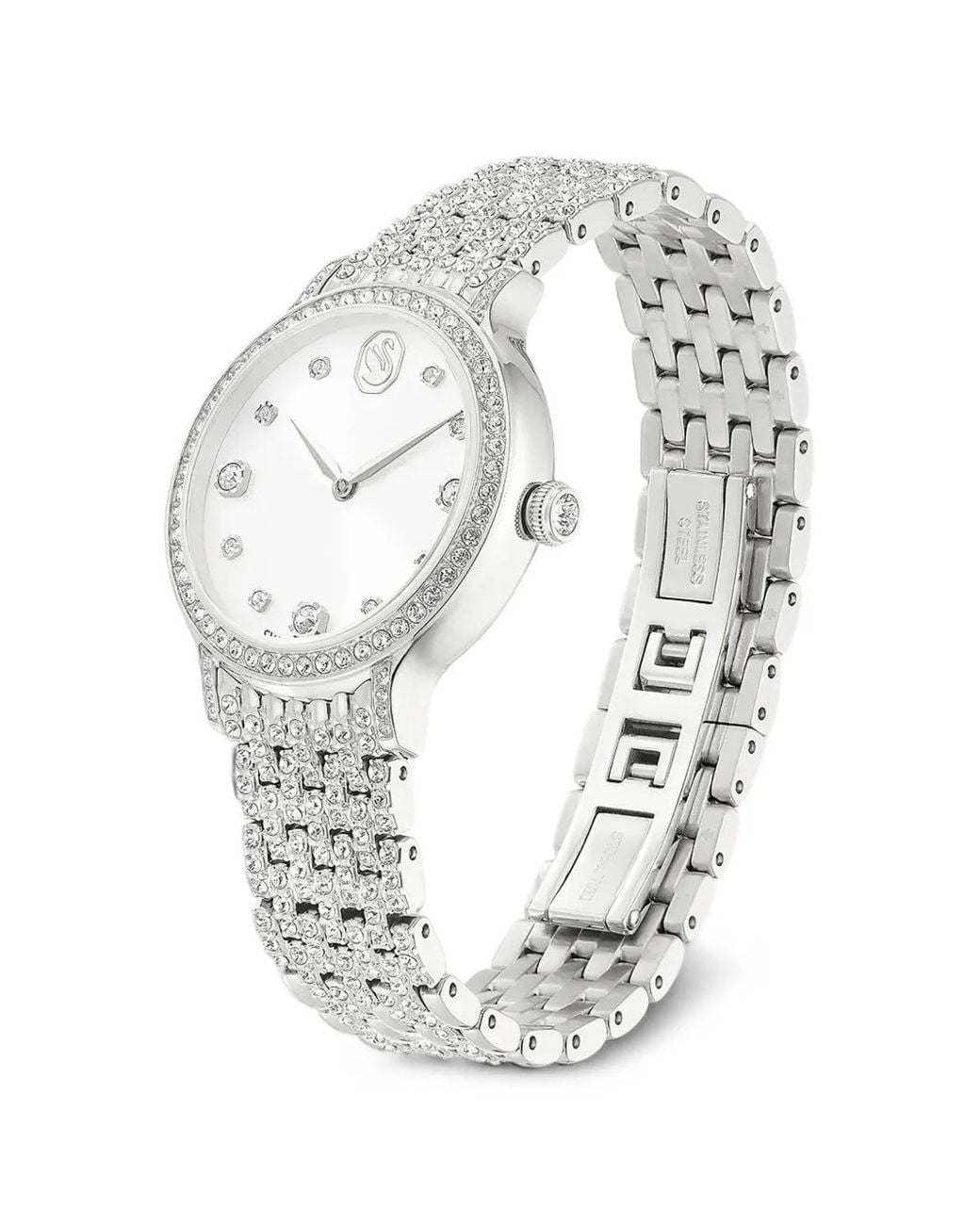 Swarovski White Crystal 31Mm Watch