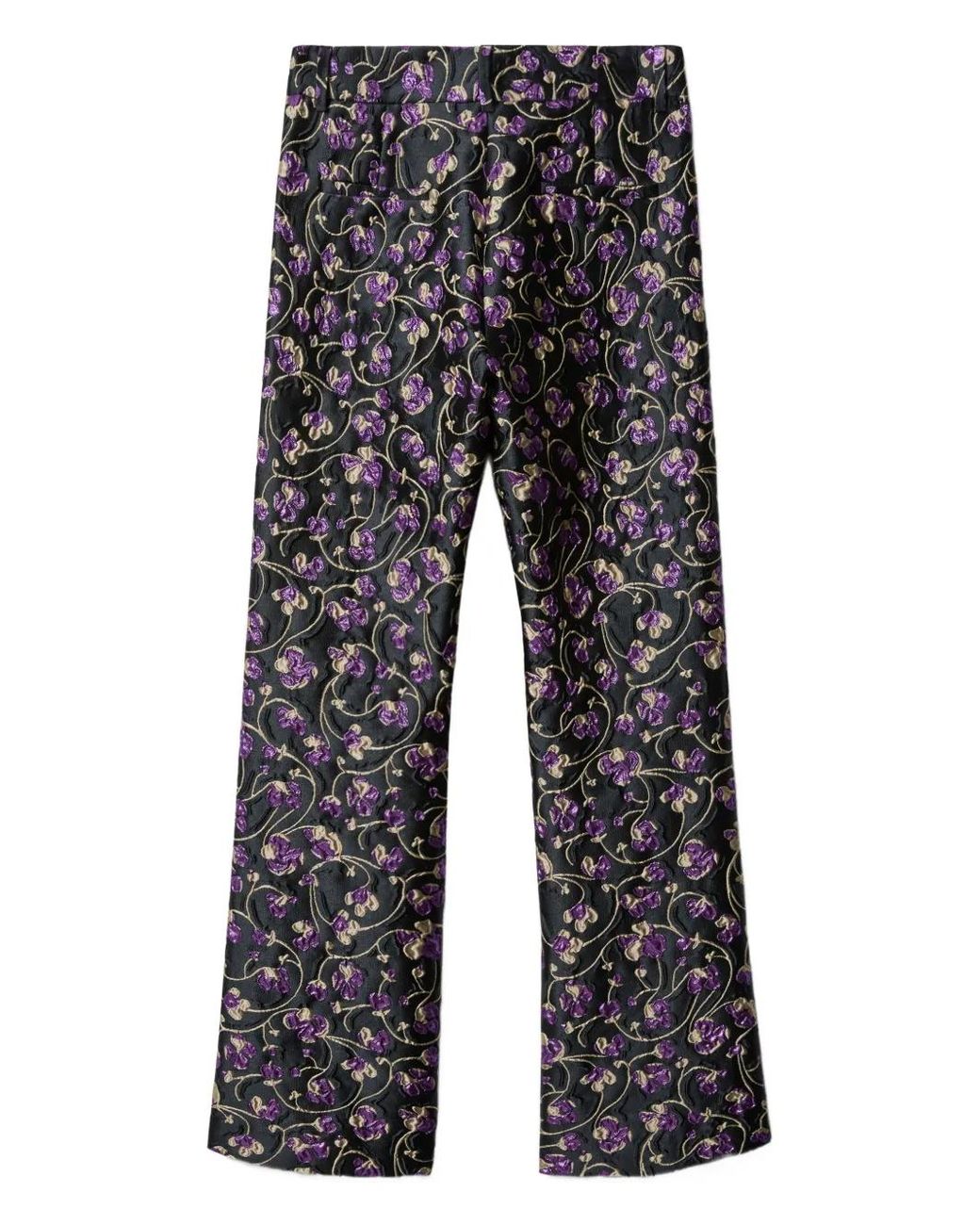 LaDoubleJ Gray 24/7 Floral Trousers