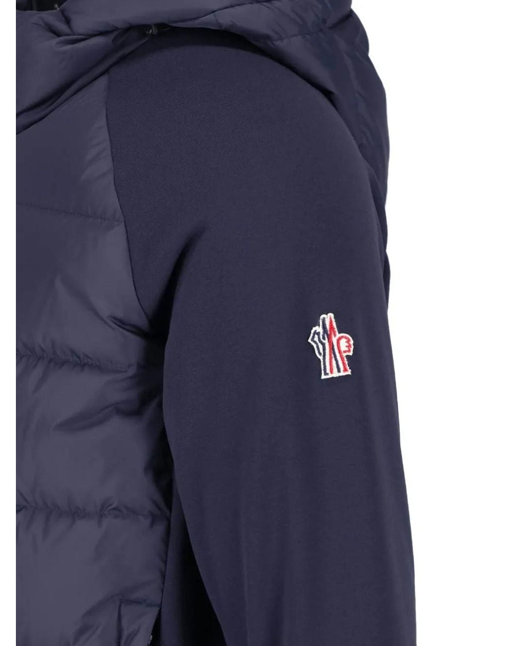 Moncler Blue Polartec Quilted Hooded Padded Jacket for men