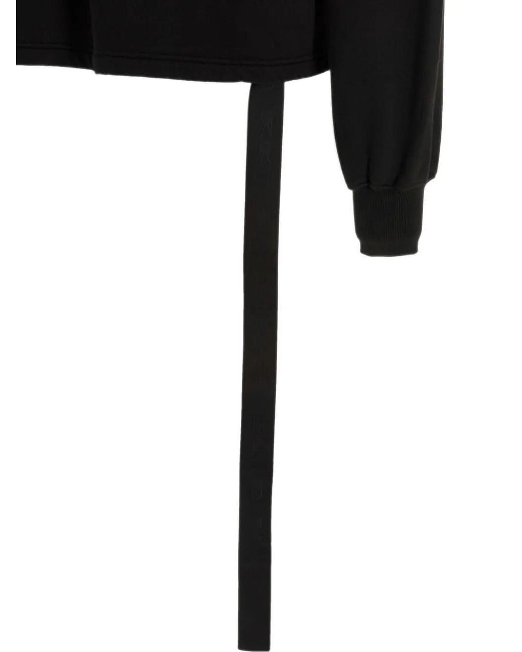 Rick Owens Black Drkshdw Asymmetric-Seam Hoodie for men