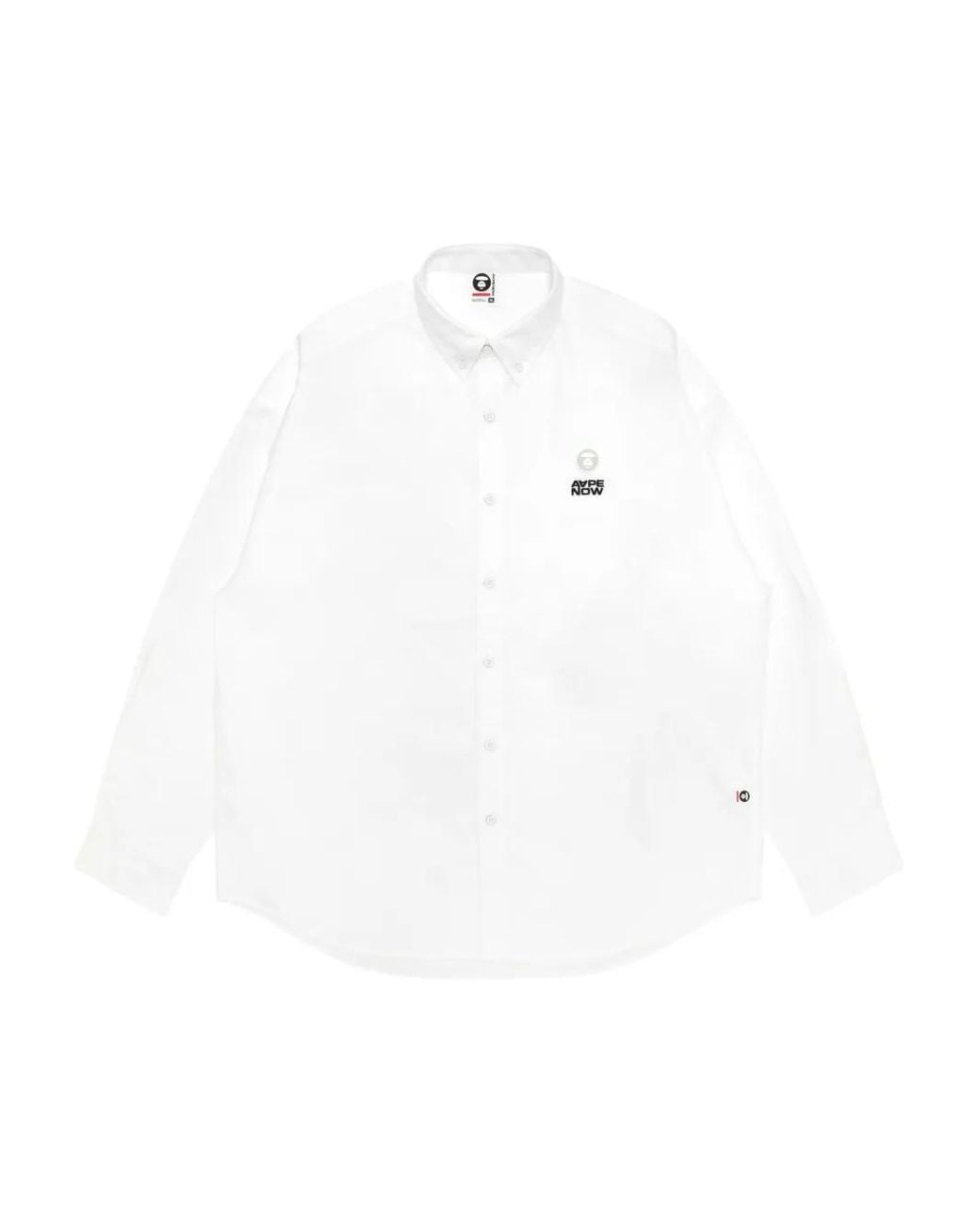 Aape By A Bathing Ape White Logo-Embroidered Shirt for men