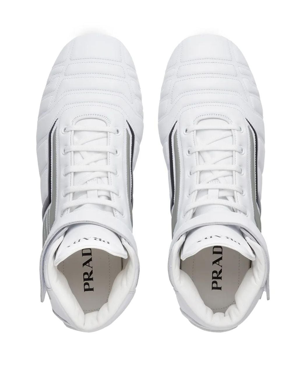 Prada White Lace-Up Chukka Boots for men