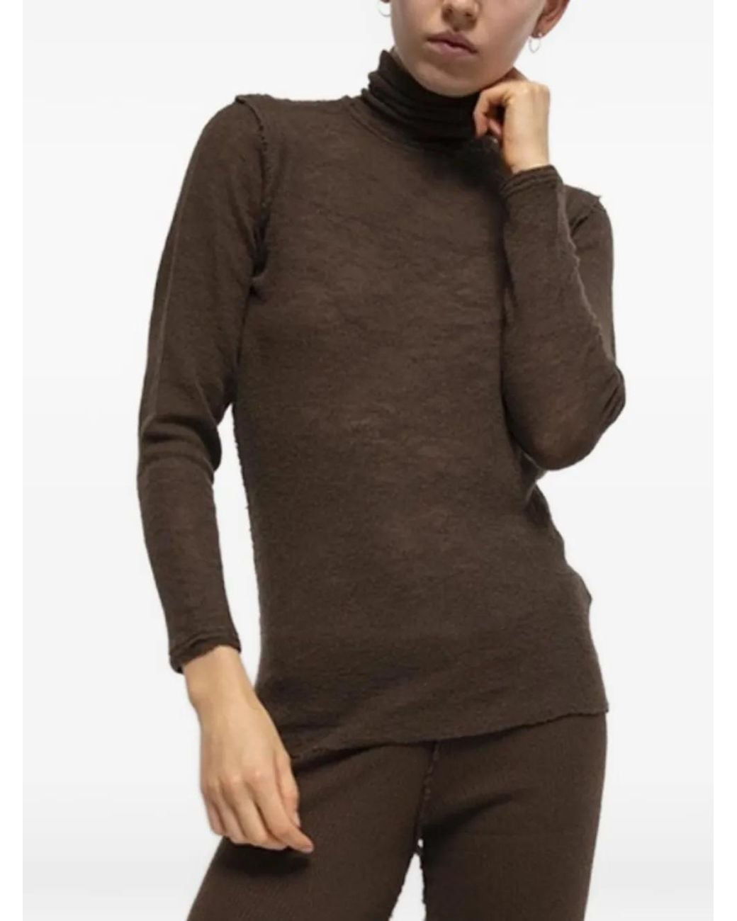 Gudrun & Gudrun Brown Bjørk High-Neck Sweater