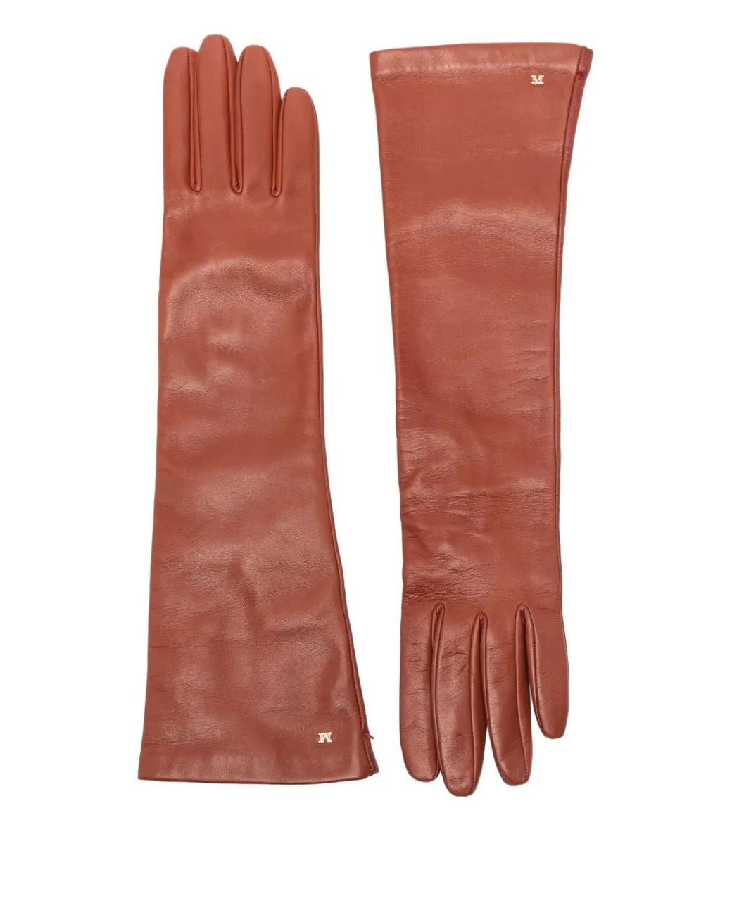 Max Mara Brown Lambskin Gloves