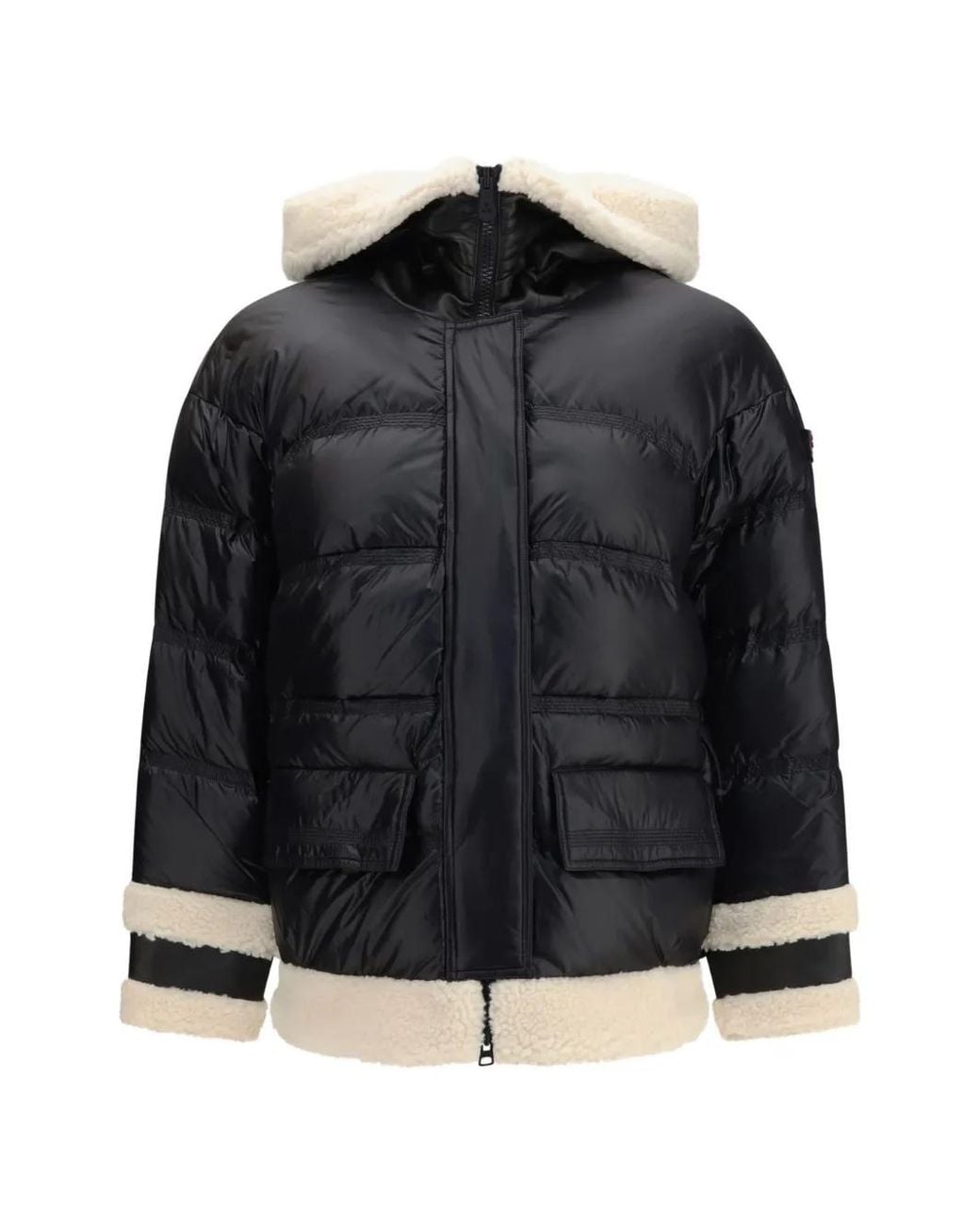 Peuterey Black Kunto Bg Faux-Fur Trim Puffer Jacket