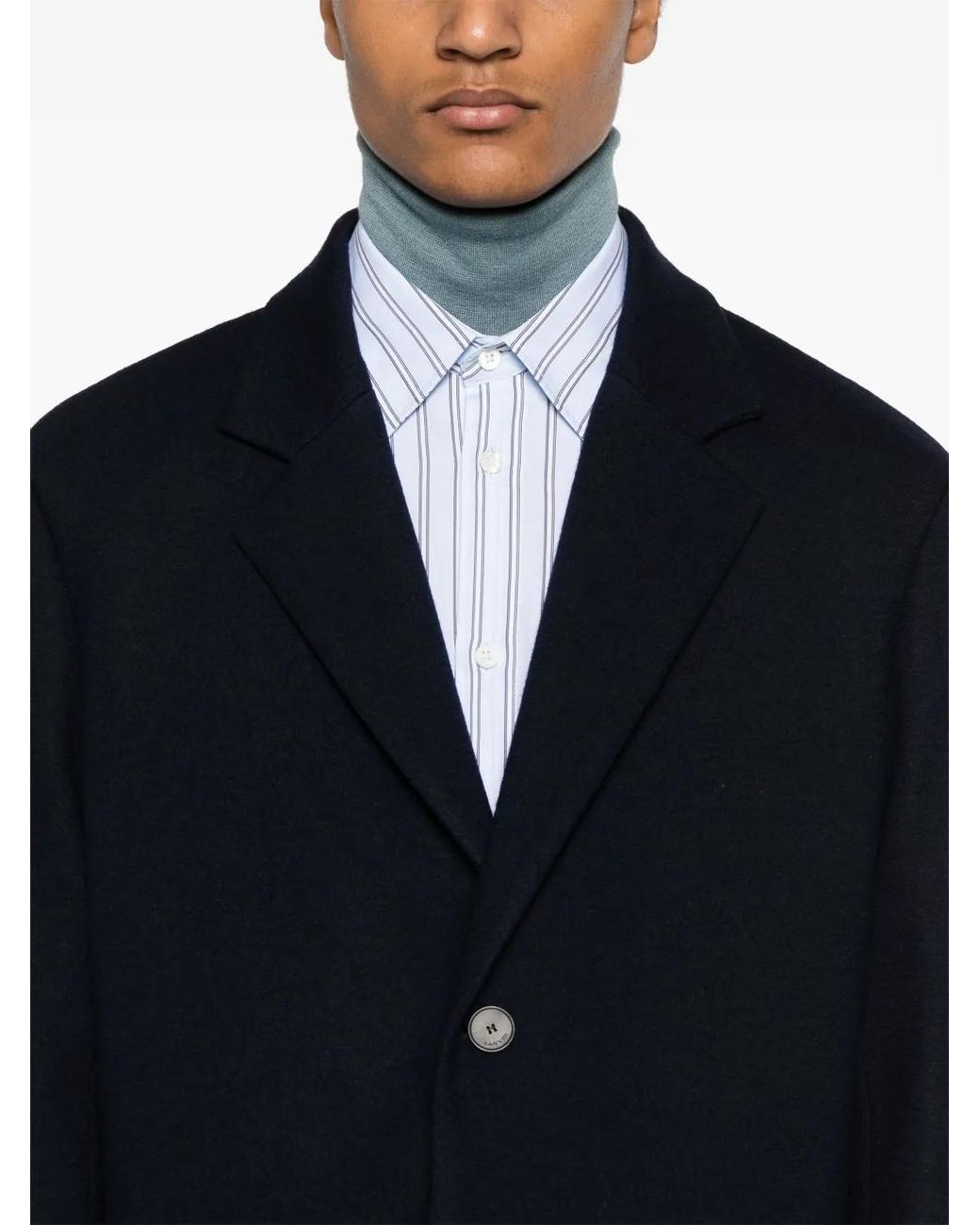 Lanvin Blue Virgin Wool Jacket for men