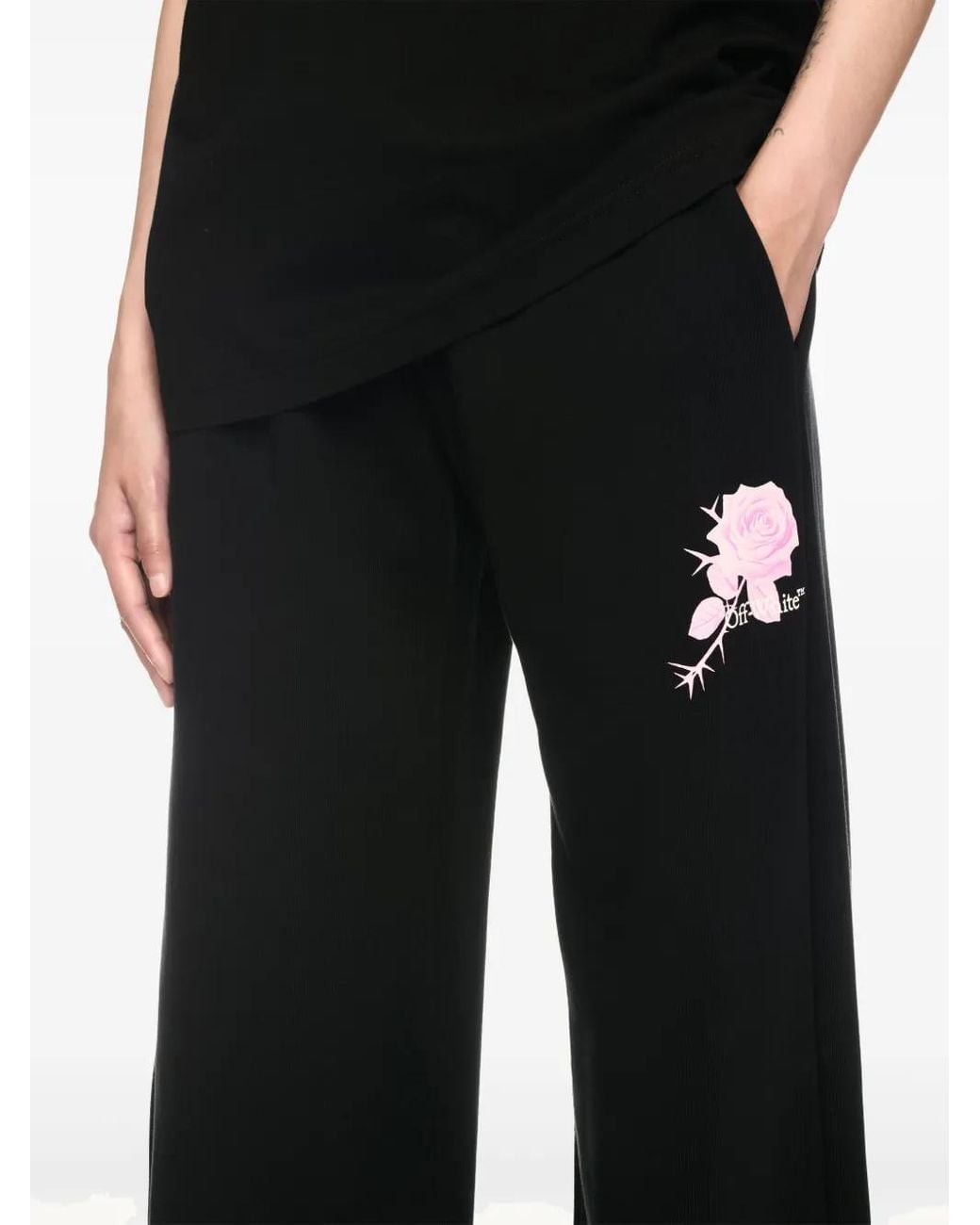 Off-White c/o Virgil Abloh Black Roses Arrows Track Pants