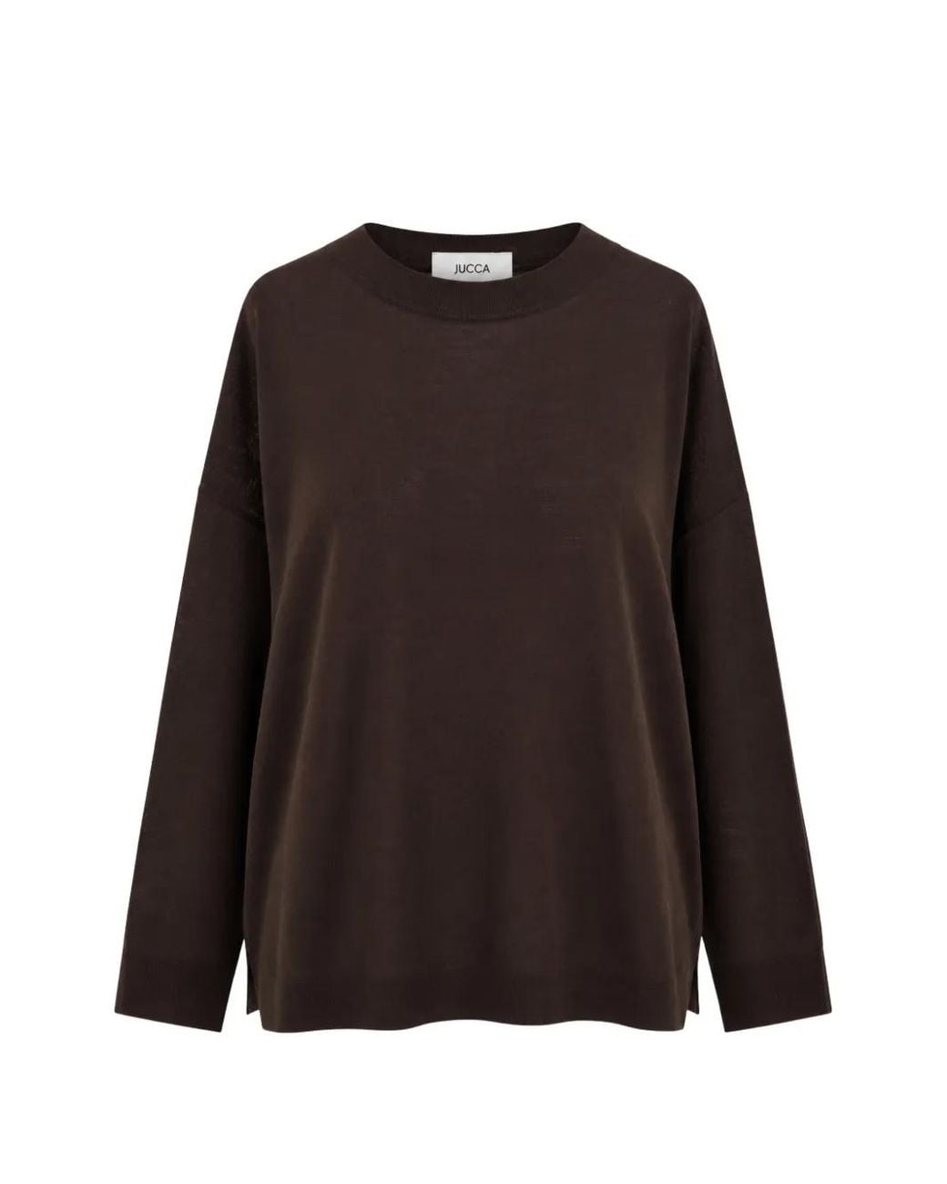 Jucca Brown Crew-Neck Drop-Shoulder T-Shirt