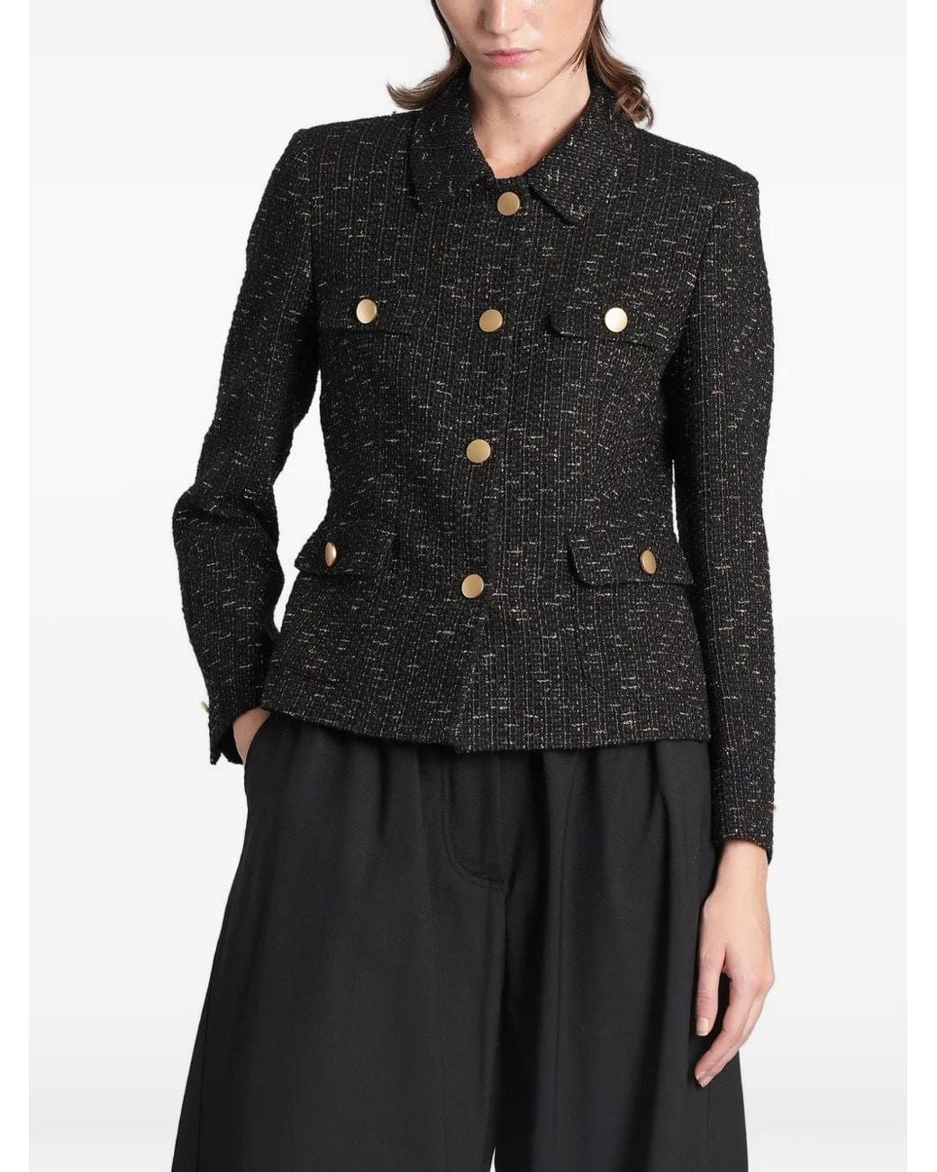 Tagliatore Black India Button-Up Jacket