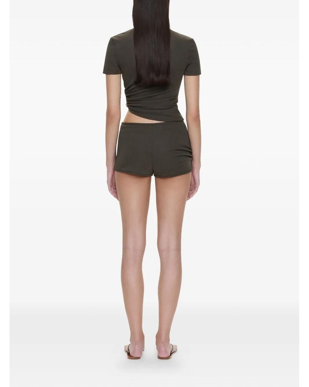 Christopher Esber Black Droplet Crystal Shorts