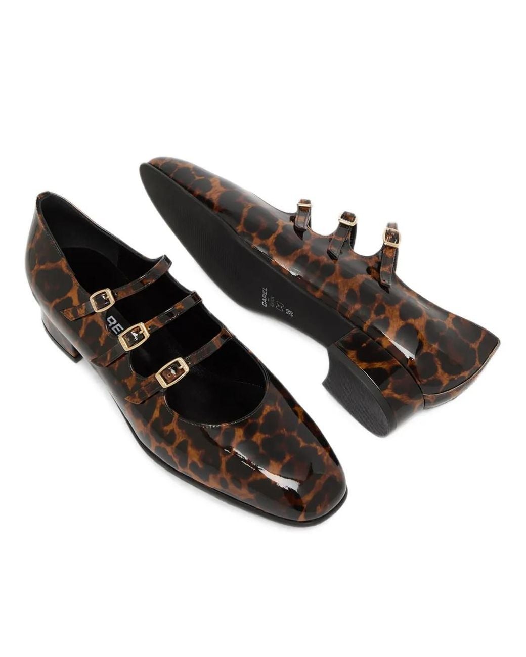 CAREL PARIS White Ballerines Ariana À Imprimé Léopard