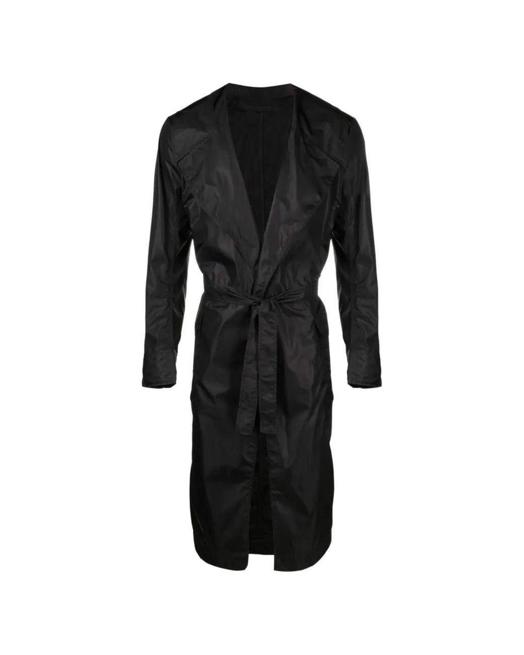 Tessitura Body Couture Black Belted Trench Coat for men