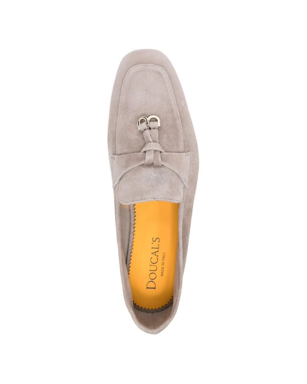 Doucal's White Mocassins En Daim À Glands