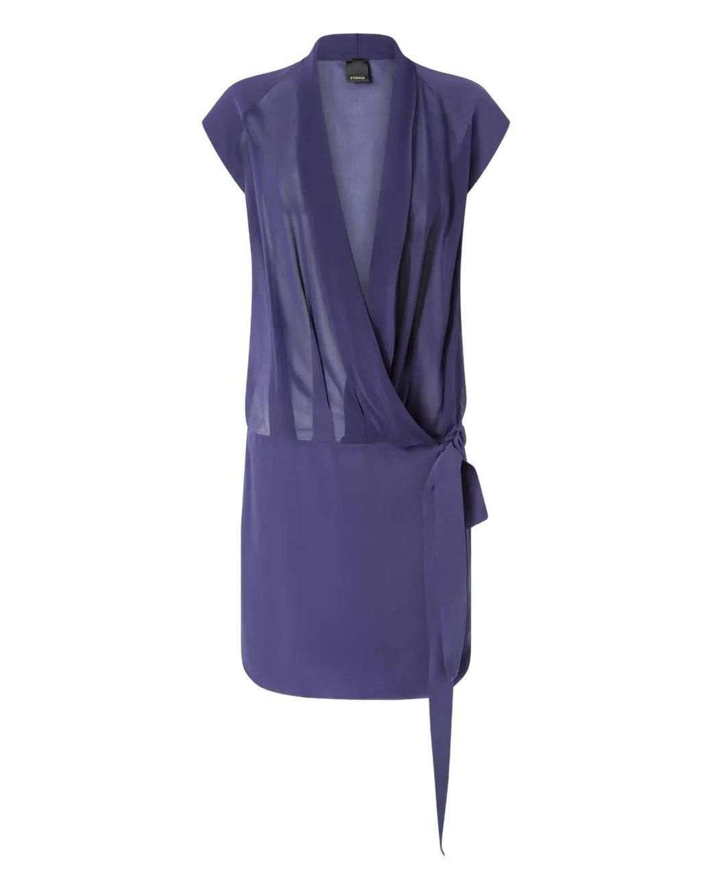 Pinko Blue Tie-Waist Short Dress
