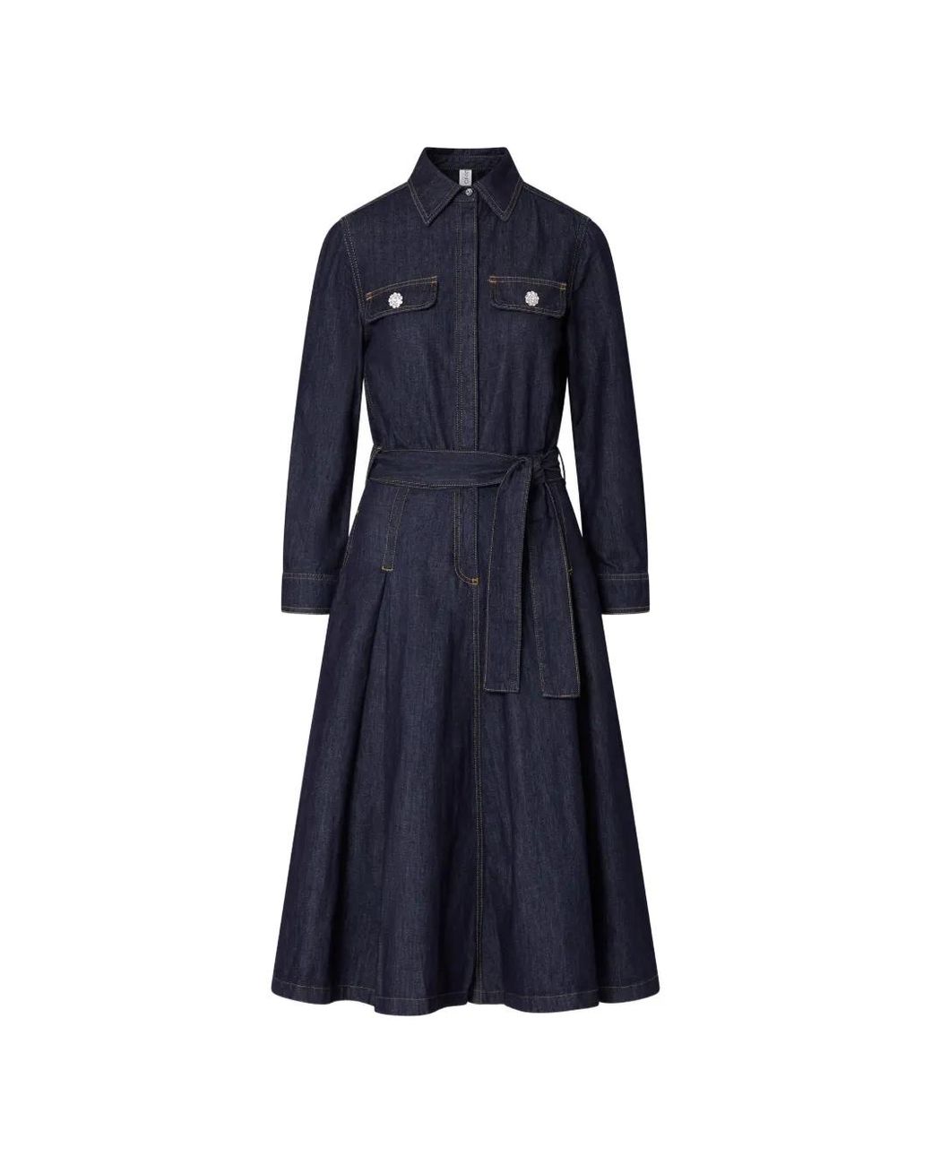 Liu Jo Blue Long Denim Shirt Dress