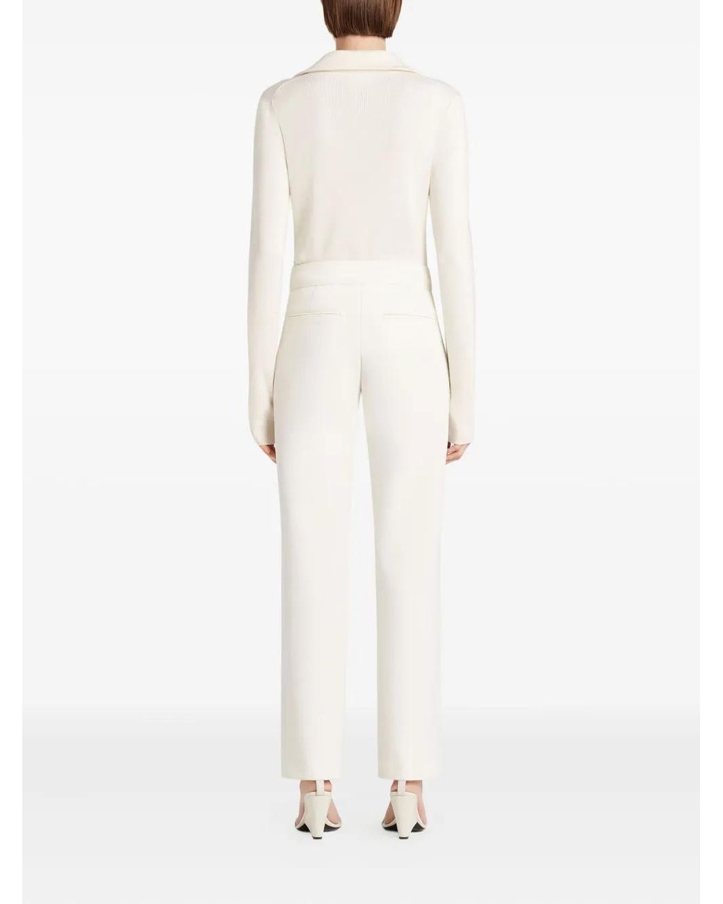 Courreges White Half-Zip Long-Sleeve Jumper