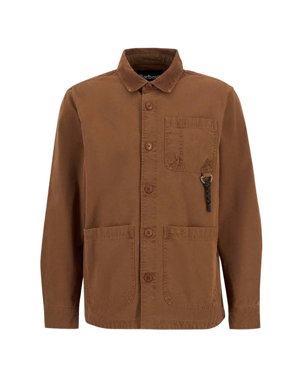 Barbour Brown Bowland Garment Dyed Overshirt for men