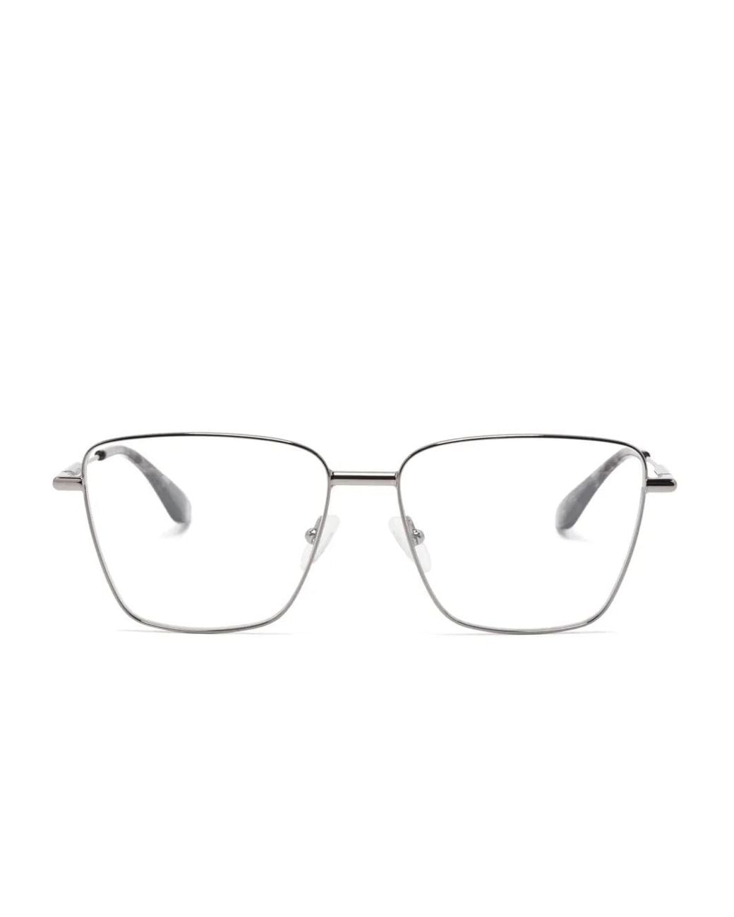 McQueen Metallic Square-Frame Glasses