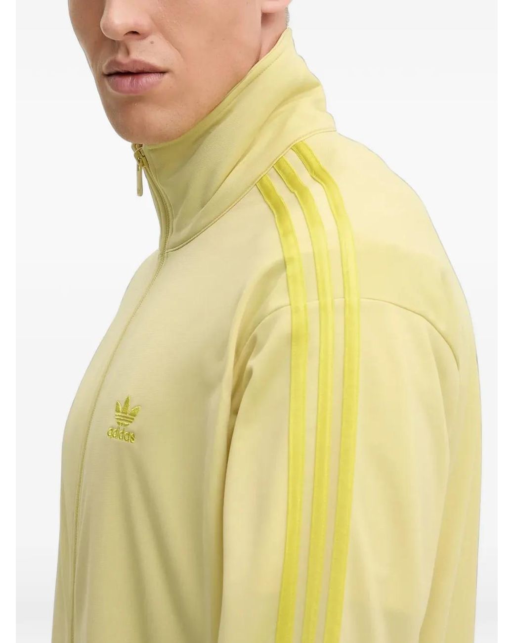 Adidas Yellow Adicolor Firebird Zip-Up Sweatshirt for men