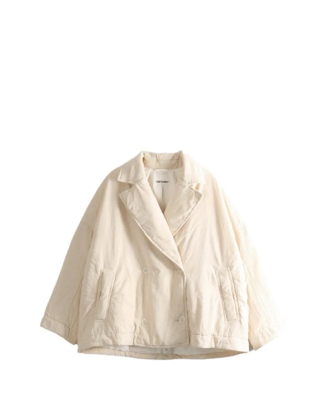 Casey Casey Natural Luna Double-Breasted Padded Jacket
