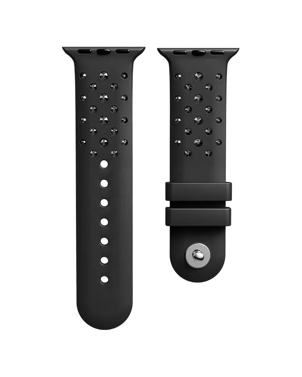 Swarovski Black Crystal-Embellished 40Mm Watch Strap