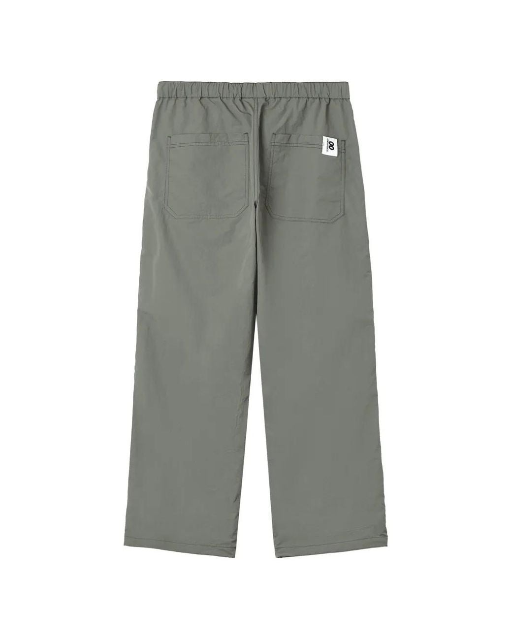 Chocoolate Gray Logo-Patch Straight-Leg Trousers for men