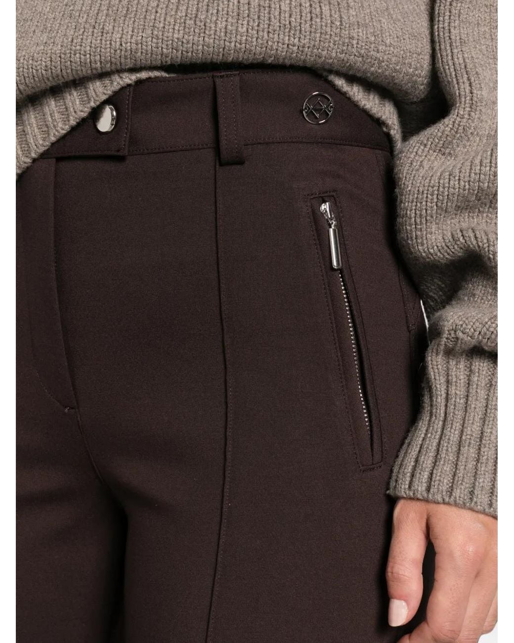 Andiata Brown Zip-Pocket Trousers