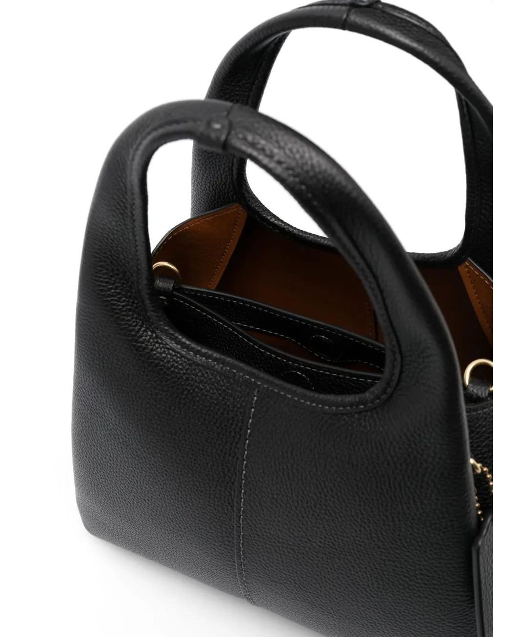 COACH Black Pebbled-Leather Tote Bag