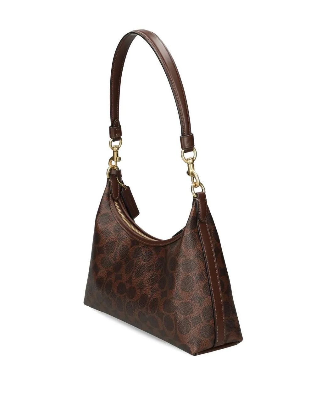 COACH Brown Juliet Zip Patterned Tote Bag