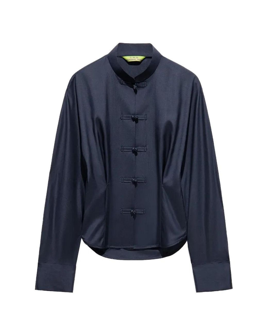 Shanghai Tang Blue Silk Blouse