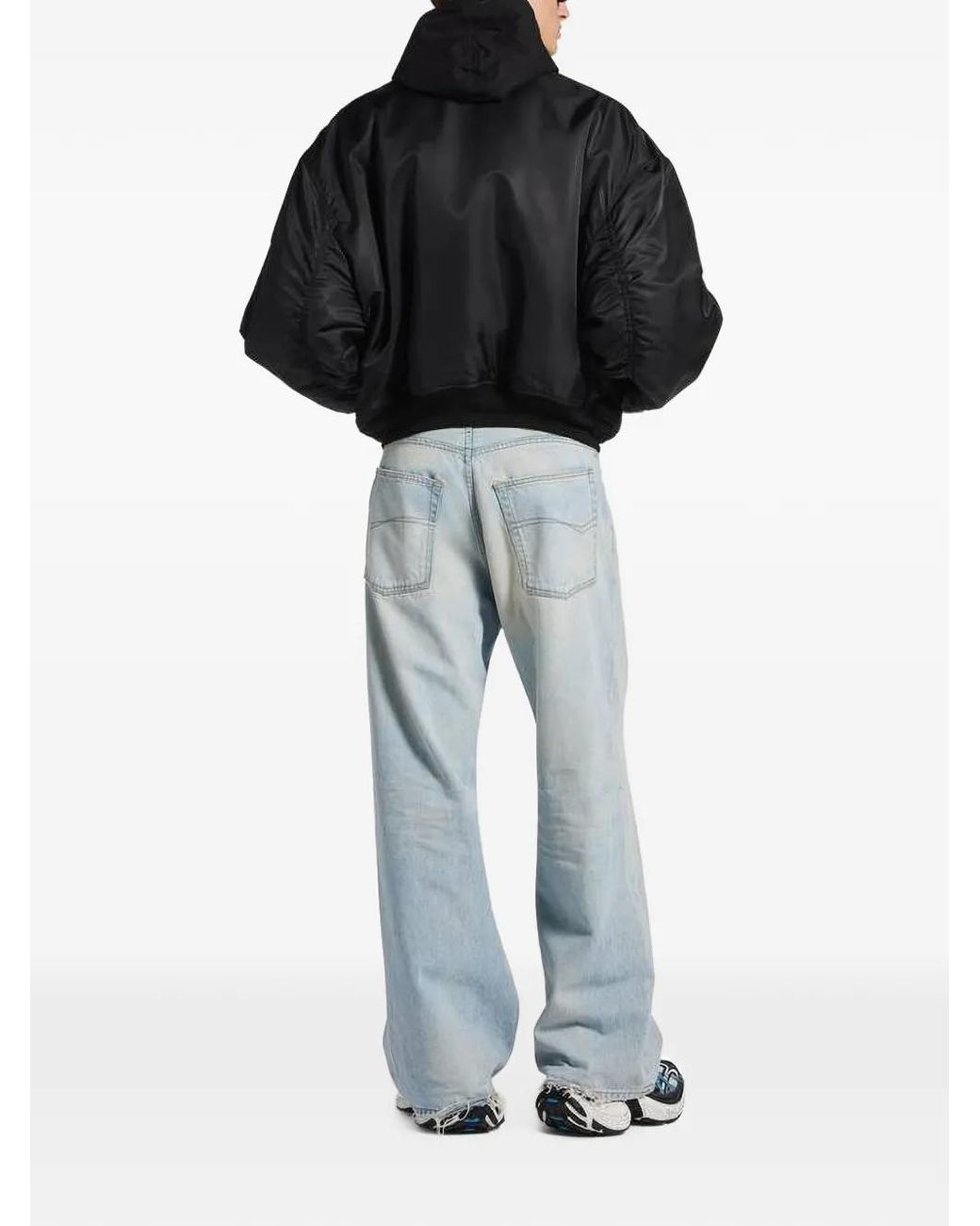 Balenciaga Blue Casual Faded Wide-leg Pants for men