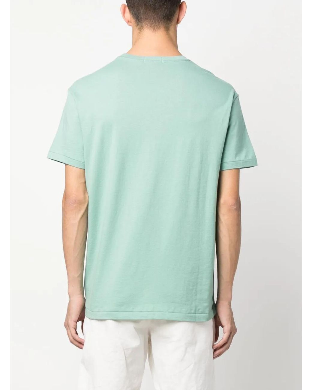Polo Ralph Lauren Green Logo-Print Cotton T-Shirt for men
