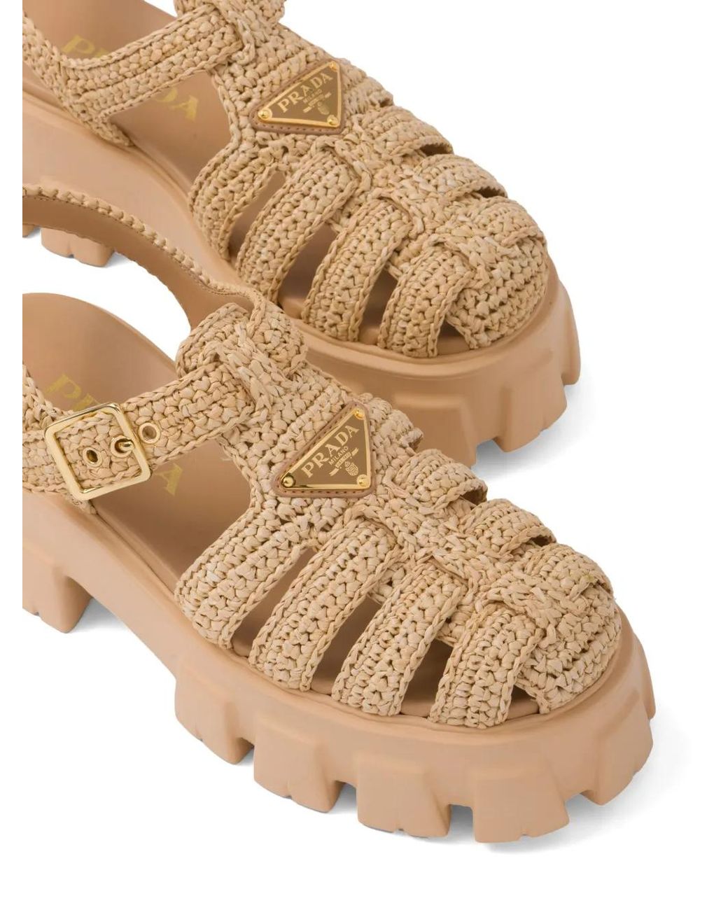 Prada Natural Sandalen Monolith
