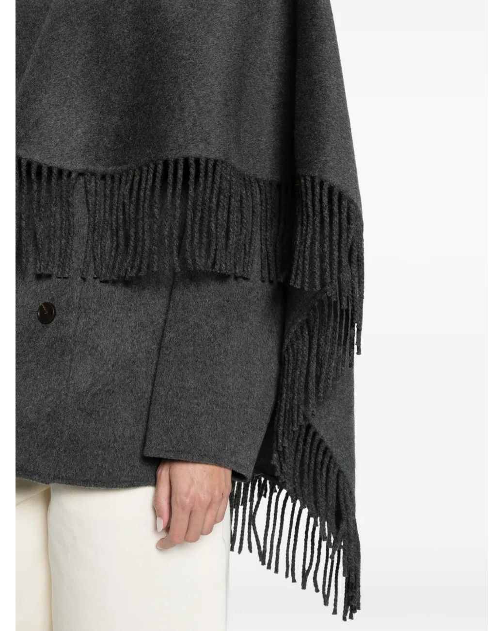 Rohe Black Double-Faced Fringe Cardigan