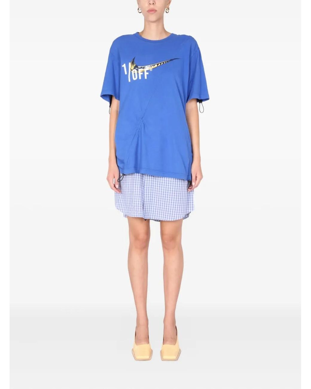 1/OFF Blue Drawstring Dress