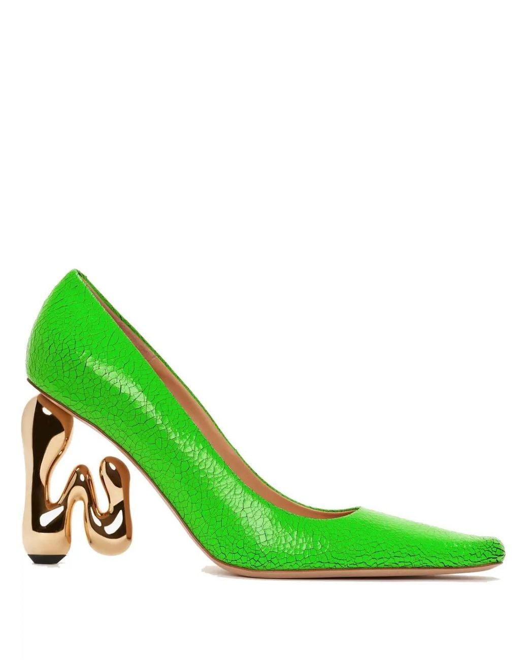 J.W. Anderson Green Jw Bubble Heel Leather Pumps