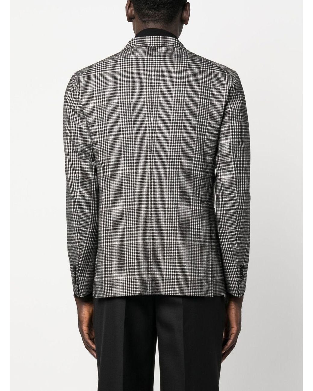 ジャケット TAGLIATORE LORELEY JACKET IN PRINCE OF WALES WOOL Tagliatore Prince Of Wales-check Blazer in Gray for Men | Lyst