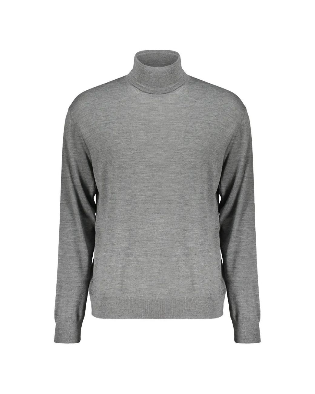 Paul & Shark Gray High-Neck Wool Sweater for men
